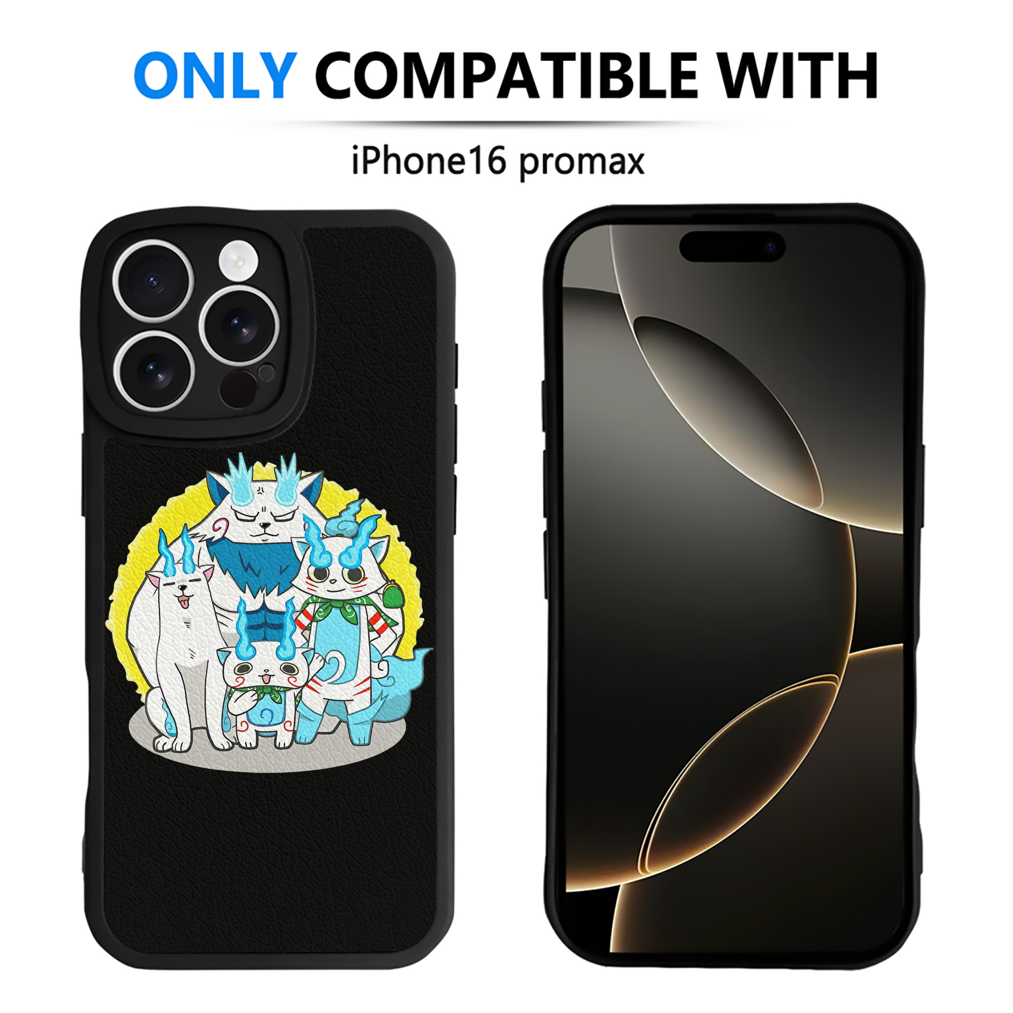 （画像用） 妖怪ウォッチ Yo-kai Watch 【iPhone 16シリーズ対応】シリコンスマホケース（レザー調） 材質：シリコン